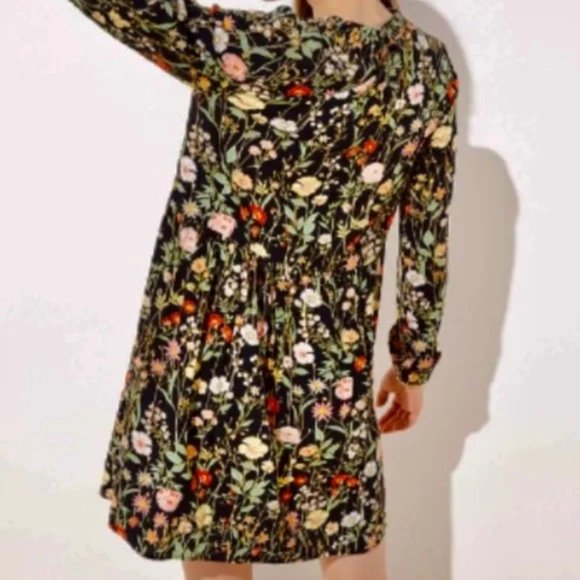 Loft Split Neck Peasant Dress - Picture 9 of 9